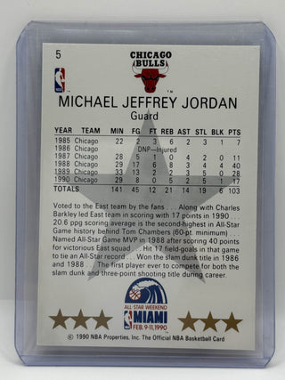 1990 NBA Hoops All-Star Weekend Michael Jordan All-Star East - No. 5