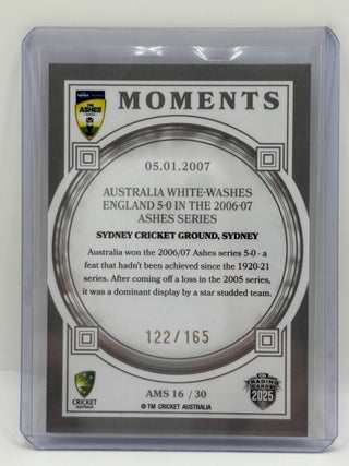 2025 CA Traders The Ashes Moments Silver Australia White-Washes England 5-0 In The 2006-07 Ashes Series 122/165 #AMS 16/30