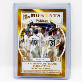 2025 CA Traders The Ashes Moments Gold Scott Boland 062/100 #AMG 26/30