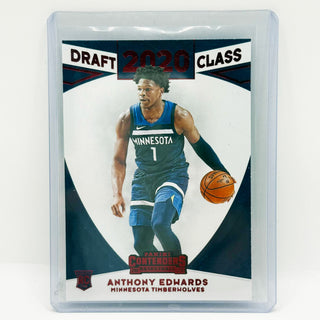2020-21 Panini Contenders 2020 Draft Class Anthony Edwards Red Foil RC - No. 5