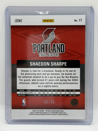 2024-25 Panini Revolution Cosmic Shaedon Sharpe 86/99