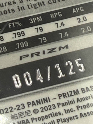 2022-23 Panini Prizm Jabari Smith Jr. Blue Ice Prizm Rookie 004/125 BGS NM-MT 8