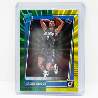 2021-22 Panini Donruss Rated Rookie Jalen Suggs Green/Yellow Laser - No. 229