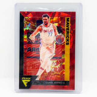 2020-21 Panini Flux Luka Doncic Red Cracked Ice Prizm - No. 37