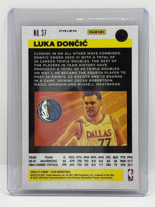 2020-21 Panini Flux Luka Doncic Red Cracked Ice Prizm - No. 37