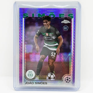 2025 Topps Chrome UEFA Joao Simoes Rookie 051/299