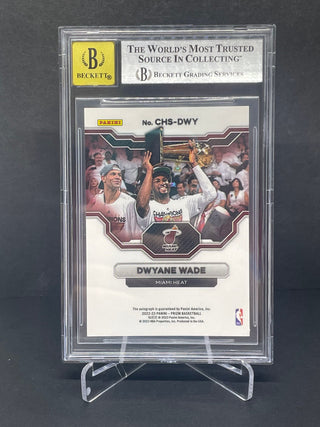 2022-23 Panini Prizm Champion Signatures Dwyane Wade BGS 9 Mint (10 Beckett Auto)