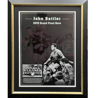 John Sattler Signed Grand Final Montage Framed