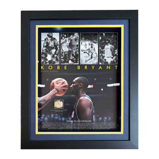 Kobe Bryant “Black Mamba” Replica Retirement Ring Tribute Framed Display