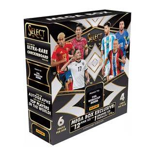 2025-26 Panini Select Road to FIFA World Cup Soccer Mega Box - Back Order (28/08/2026)