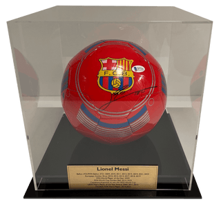 Lionel Messi signed Barcelona Soccer Ball Beckett Witnessed