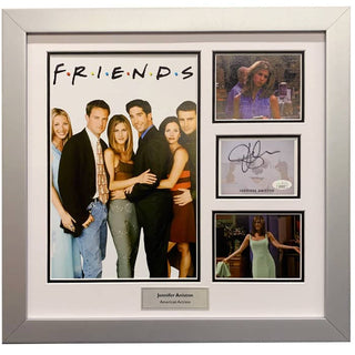 Jennifer Aniston signed "Friends" Framed Collage JSA Authentic