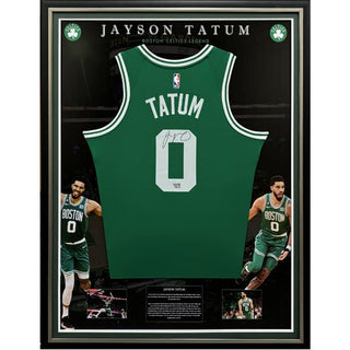 Jayson Tatum Signed Celtics Swingman Jersey Framed