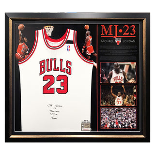 Michael Jordan Signed Limited Edition 17/23 “The Shrug” Chicago Bulls Away Jersey – UDA