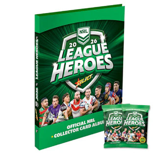 Select 2026 NRL League Heroes Binder Album + 2 Packs