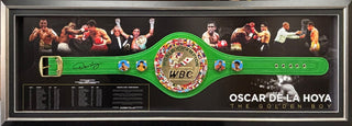 Oscar De La Hoya signed Full Sized replica WBC Championship Belt Framed