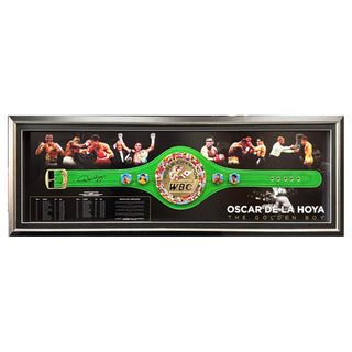 Oscar De La Hoya signed Full Sized replica WBC Championship Belt Framed