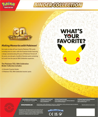 PREORDER: Pokémon TCG: 30th Celebration Binder Collection (16TH Sept 9am)