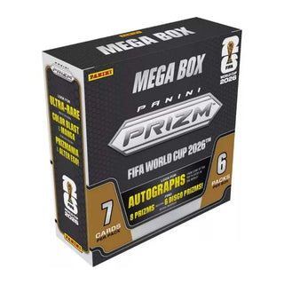 2025-26 2026 Panini Prizm FIFA World Cup Soccer Mega Box - Back Order (28/08/2026)