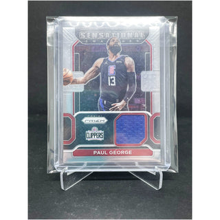 2021-22 Panini Prizm Sensational Swatches Paul George Game-Worn Material - No. SW-PGR