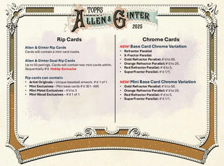 2025 Topps Allen & Ginter Baseball 8-Pack Blaster Box