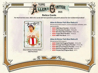 2025 Topps Allen & Ginter Baseball 8-Pack Blaster Box