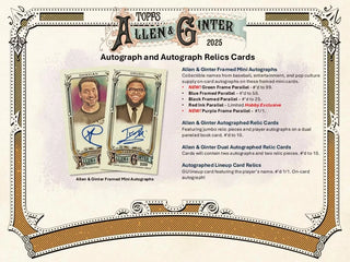 2025 Topps Allen & Ginter Baseball 8-Pack Blaster Box