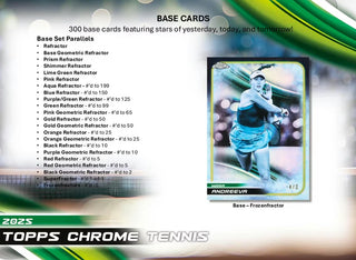2025 Topps Chrome Tennis Breakers Delight Box