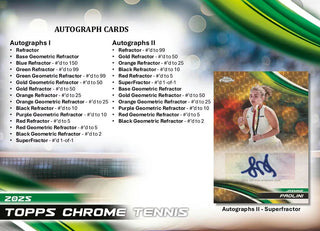 2025 Topps Chrome Tennis Breakers Delight Box