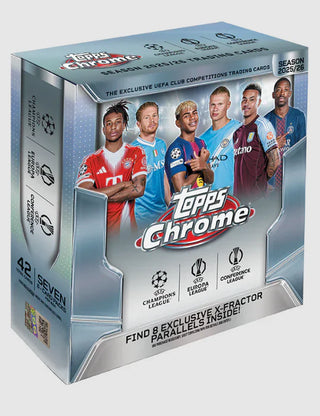 2025-26 Topps Chrome UEFA Club Competitions Soccer Mega Box