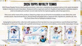 PREORDER:  2026 Topps Royalty Tennis Hobby Box (Release 13 Nov 2026 4pm)