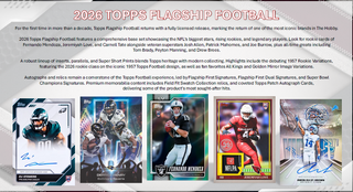 PREORDER:  2026 Topps Flagship Football Hobby Jumbo Box (21 August)