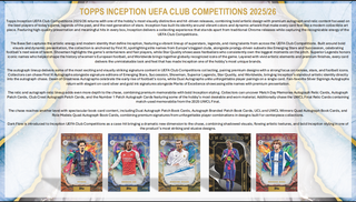 PREORDER:  2025/26 Topps Inception UEFA Club Competitions Soccer Hobby Box (ETA Release 30 July)