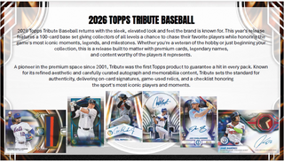 PREORDER: 2026 Topps Tribute Baseball Hobby Box (Release date 29 July)