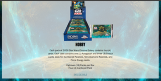 PREORDER:  2026 Topps Star Wars Chrome Galaxy Hobby
