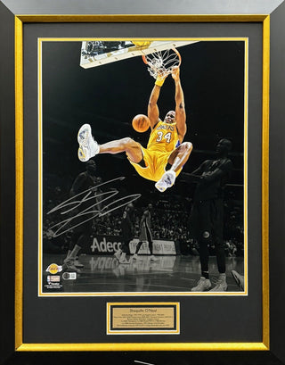 Shaquille O'Neal Signed La Lakers 16" X 20" Photo Framed