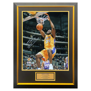 Lakers Shaquille O'Neal Signed 16x20 Vertical Dunk Photo Vs Suns