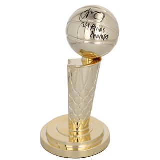 Jayson Tatum Celtics Autographed 2024 NBA  Replica Trophy with Inscription