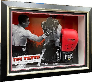 Tim Tszyu signed Boxing Glove Framed
