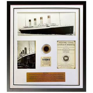 Titanic Coal Collage Framed