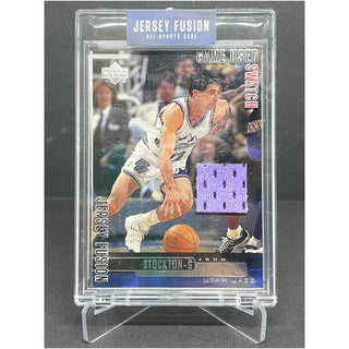 Upper Deck John Stockton Jersey Fusion Game Used Swatch #JF-JSDT