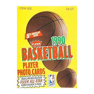 1990 Fleer Yellow Hanger Packs Box