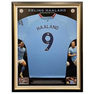 Erling Haaland Signed Manchester City 2022-23 Framed