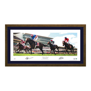 Makybe Diva “Viva La Diva” 2005 Melbourne Cup Panoramic Print Signed by Lee Freedman & Glen Boss