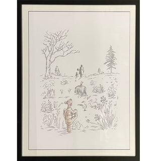 Winnie The Pooh- Tigger Bouncing Print Framed