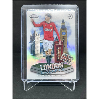 2024 Topps Chrome UEFA Alejandro Garnacho London Calling Refractor - No. LC-9