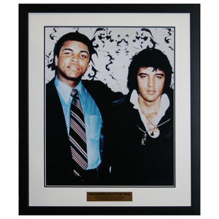 Muhammad Ali & Elvis Presley Framed 10x8 Photo