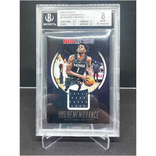 2023-24 Hoops Rookie Remembrance Anthony Edwards Patch BGS NM-MT 8