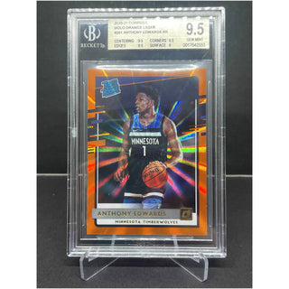 2020-21 Donruss Holo Orange Laser Anthony Edwards Rated Rookie BGS 9.5 Gem Mint