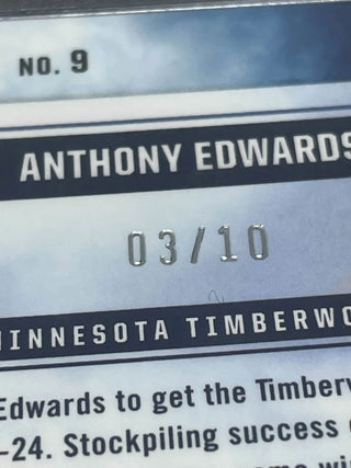 2023 Phoenix Anthony Edwards Thrillers Gold 03/10 PSA Mint 9
